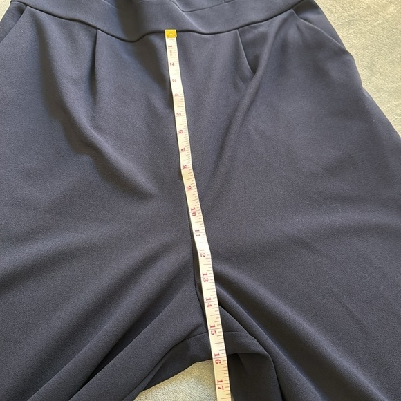 Navy one piece pantsuit with ruffle sleeves, large - Picture 9 of 9